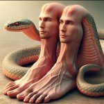 Snake with John travolta as knees