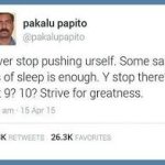 never stop pushing urself