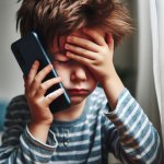 Child talking on phone