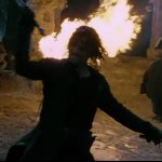 Aragorn fights the Nazgul