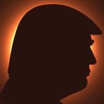 Trump eclipse profile stupid, Neanderthal, cro-magnon