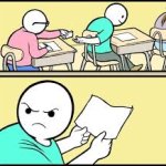 Classmate cheating