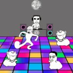 Wojak disco party GIF Template