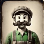 Vintage Luigi template