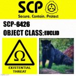 SCP-6426 Label | 6426; EUCLID | image tagged in scp object class blank label | made w/ Imgflip meme maker