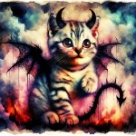 Devil cat cutie