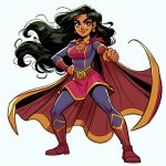 female super hero power stance