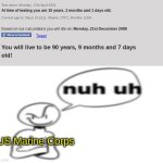 Nuh uh | US Marine Corps | image tagged in nuh uh | made w/ Imgflip meme maker