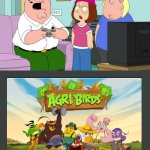 Erm… | image tagged in peter griffin play a,angry birds | made w/ Imgflip meme maker