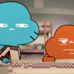 Add a face to gumball an Darwin | image tagged in qanon | made w/ Imgflip meme maker