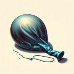 picture of a deflated balloon