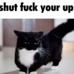 shut fuck your up meme