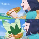 Floragato steal Liko's sandwich meme