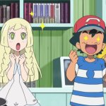 Lillie and Ash sparkling eyes