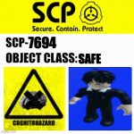 SCP-7694 Label | 7694; SAFE | image tagged in scp object class blank label | made w/ Imgflip meme maker