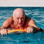 ANGRY OLD MAN IN POOL