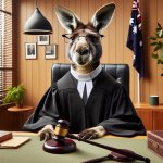 Kangaroo Judge in Courtroom