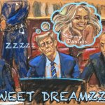 Trump Sleeping In Court Courtroom Sketch Meme
