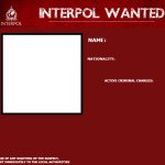 Interpol Wanted Warning