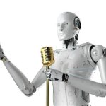 Robot with microphone