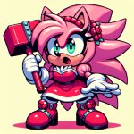 Amy Rose in disbelief