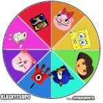 Wheel color part 1 klasky csupo squaremouth | KLASKYCSUPO; SPUAREMOUTH | image tagged in wheel color,numberblocks,happy tree friends,dora,klasky csupo,spongebob | made w/ Imgflip meme maker
