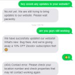 Texting with Zeoob template