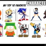 I Spent 1 Hour Making This | CHARACTERS | image tagged in my top 10 favorite meme | made w/ Imgflip meme maker