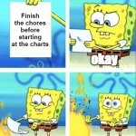 Crypto charts first!!! | Finish the chores before starting at the charts; okay | image tagged in cryptocurrency,crypto,cryptography,memes,funny memes | made w/ Imgflip meme maker
