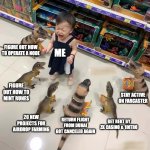 retails in crypto by Quantum protocol | FIGURE OUT HOW TO OPERATE A NODE; ME; FIGURE OUT HOW TO MINT RUNES; STAY ACTIVE ON FARCASTER; 20 NEW PROJECTS FOR AIRDROP FARMING; GET REKT BY ZK CASINO & 1INTRO; RETURN FLIGHT FROM DUBAI GOT CANCELED AGAIN | image tagged in child surrounded by dinosaurs | made w/ Imgflip meme maker