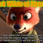 Nick Wilde of Shame