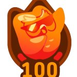 100 Duolingo streak logo template