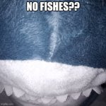 blåhaj megamind | NO FISHES?? | image tagged in bl haj megamind | made w/ Imgflip meme maker