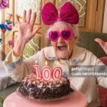 100th Birthday Old Woman