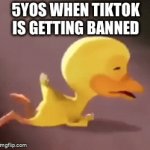 Title | 5YOS WHEN TIKTOK IS GETTING BANNED | image tagged in gifs,memes | made w/ Imgflip video-to-gif maker