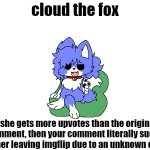 cloud the fox (of shame) 2nd ver. meme