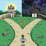 Kiribati vs Kiribaku | KU; TI; KIRIBA | image tagged in yu-gi-oh dramatic crossroads | made w/ Imgflip meme maker