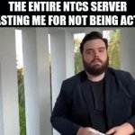 ntcs | THE ENTIRE NTCS SERVER ROASTING ME FOR NOT BEING ACTIVE | image tagged in gifs,roblox,racing,nascar | made w/ Imgflip video-to-gif maker