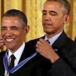 obama medal | image tagged in obama medal | made w/ Imgflip meme maker