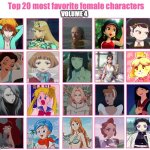 top 20 favorite female characters volume 4