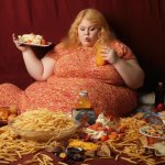 Fat Woman LOTS of Food