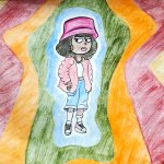 Bratty hip hop girl drawing