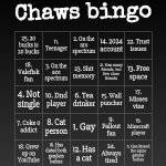 Chaws bingo template