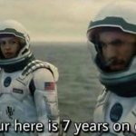 One hour here is seven years on Earth