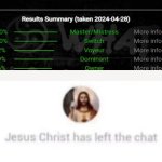 Jesus Christ has left the chat | image tagged in jesus christ has left the chat | made w/ Imgflip meme maker