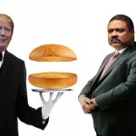 Trump serves Alvin Bragg a big nothing burger meme