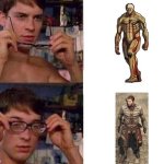 The true twin | image tagged in spiderman glasses,gaming,assassins creed,attack on titan | made w/ Imgflip meme maker