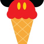 Mickey mouse logo cone cono con calzones rojos