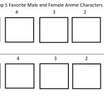 top 5 favorite male and female anime characters meme