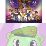 Flippy loves Digimon the movie 2000 | image tagged in flippy smiles 2 htf | made w/ Imgflip meme maker